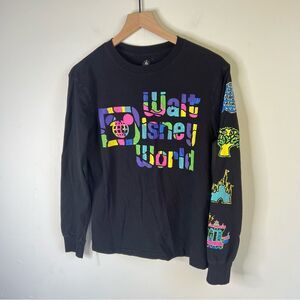 Walt Disney World Long Sleeve T-Shirt for Adults 4 Park Attractions small